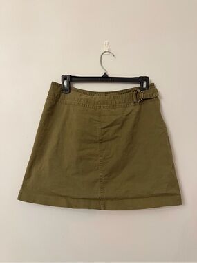 St. John's Bay Olive Green A-Line Skirt with D-Ring